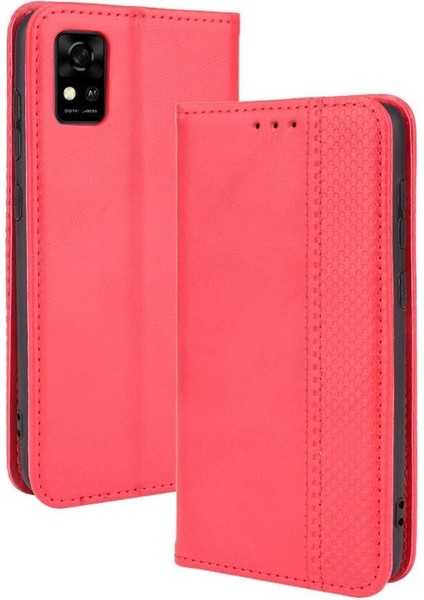 Zte Blade Magnetic Manyetik Kapatma Pu Deri Cüzdan Telefon Kılıfı (Yurt Dışından)