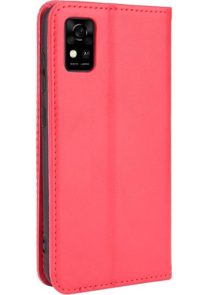 Zte Blade Magnetic Manyetik Kapatma Pu Deri Cüzdan Telefon Kılıfı (Yurt Dışından)