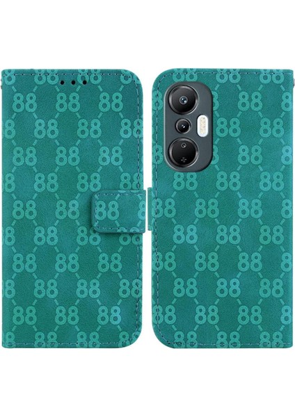 Infinix Sıcak 20S Için Kart Tutucu Cüzdan Çift 8 Kabartmalı Telefon Kılıfı (Yurt Dışından)