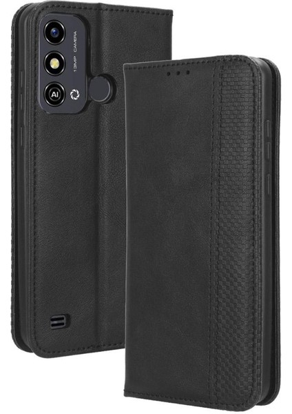 Zte Blade A53 Pu Deri Manyetik Kapatma Cüzdan Telefon Kılıfı (Yurt Dışından)
