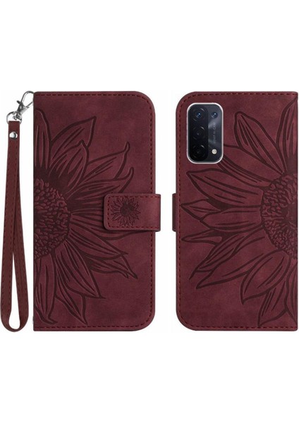 Oppo Için A54 5G/A74 5G/A93 5g Flip Cüzdan Lüks Pu ile Telefon Kılıfı (Yurt Dışından)