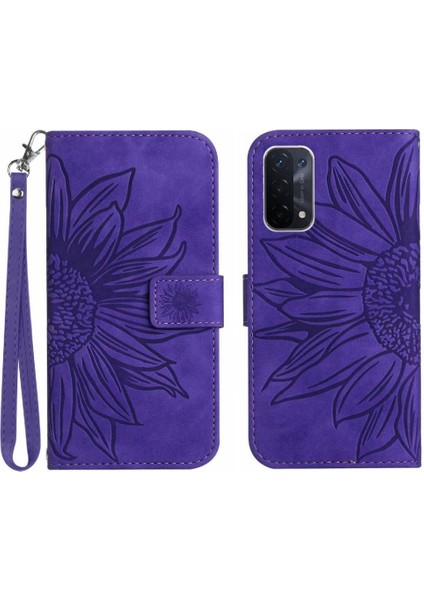 Oppo Için A54 5G/A74 5G/A93 5g Flip Cüzdan Lüks Pu ile Telefon Kılıfı (Yurt Dışından)