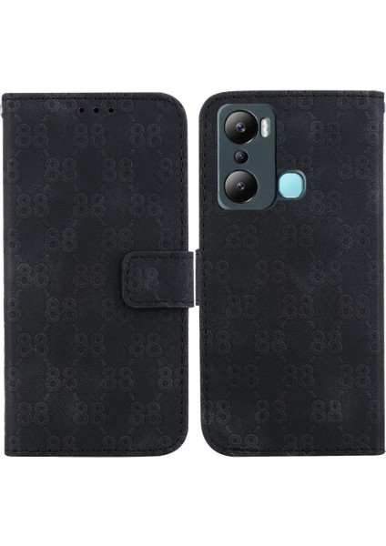 Infinix Sıcak 20I Cüzdan Için Çift 8 Kabartmalı Kart Tutucu Telefon Kılıfı (Yurt Dışından)