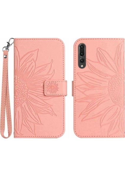 Kart Yuvaları ile Huawei P20 Pro Için Tutucu Flip Cüzdan Pu Telefon Kılıfı (Yurt Dışından)