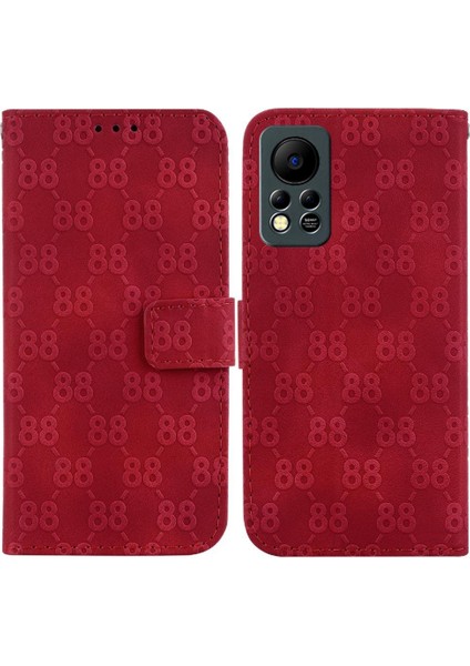 Infinix Sıcak 11S Nfc Kart Tutucu Cüzdan Için Çift 8 Pu Telefon Kılıfı (Yurt Dışından)