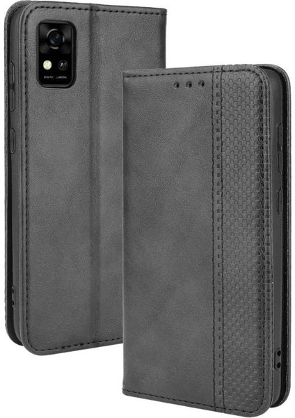 Zte Blade Magnetic Manyetik Kapatma Pu Deri Cüzdan Telefon Kılıfı (Yurt Dışından)