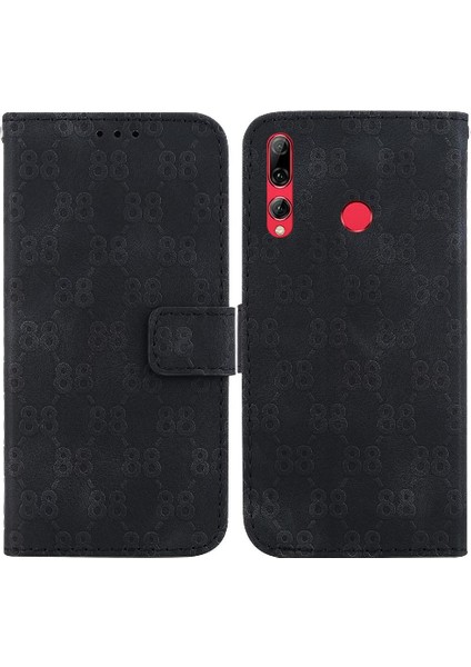 Için Huawei P Akıllı Z Pu Deri Kickstand Çift 8 Kabartmalı Telefon Kılıfı (Yurt Dışından)
