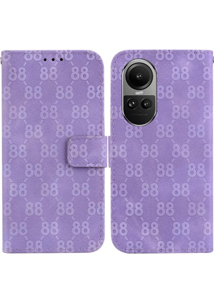 Oppo Phone 10 Pro 5g Için Kart Tutucu Kickstand Çift 8 Kabartmalı Telefon Kılıfı (Yurt Dışından)