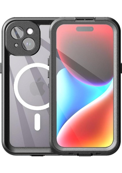 Iphone 15 Için 12FT Askeri Darbeye Dayanıklı Ekran Koruyucu Manyetik Telefon Kılıfı (Yurt Dışından)