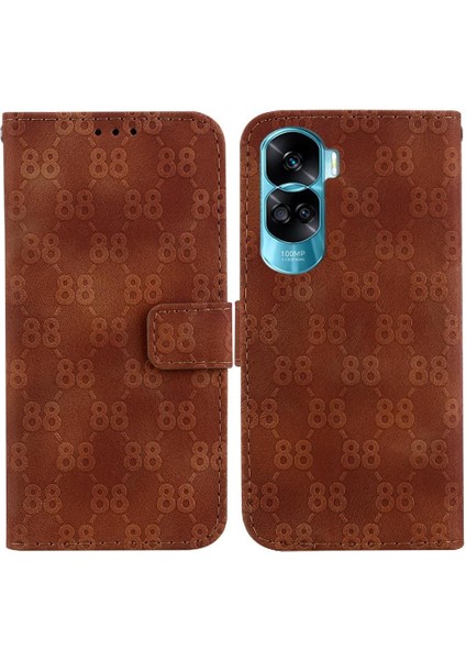 Onur 90 Lite Için Kart Tutucu Cüzdan Çift 8 Kabartmalı Pu Telefon Kılıfı (Yurt Dışından)