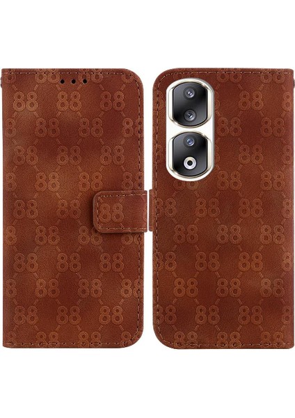 Onur 90 Pro Için Pu Deri Cüzdan Çift 8 Kabartmalı Kart Telefon Kılıfı (Yurt Dışından)