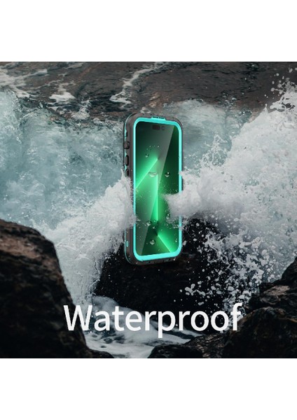 Iphone 14 Için Pro 12FT Askeri Su Geçirmez Dahili Ekran Telefon Kılıfı (Yurt Dışından)