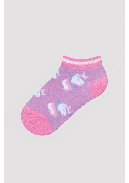 Kız Çocuk Star Unicorn Çok Renkli 4lü Patik Çorap fiyatları