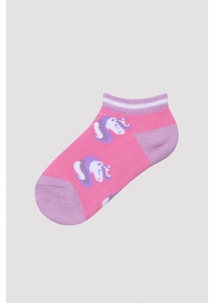 Kız Çocuk Star Unicorn Çok Renkli 4lü Patik Çorap indirimleri