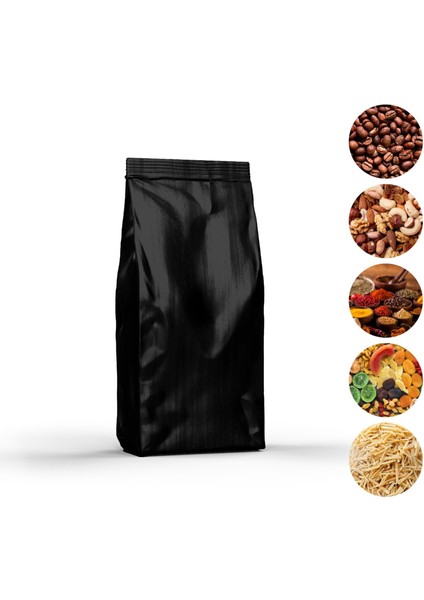 Siyah Mat Metalize Yan Körüklü Torba 13X40+4 cm 2000 gr 100 Adet
