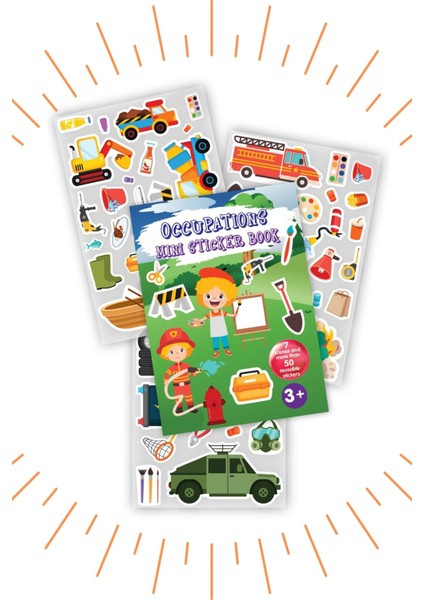 Mini Sticker Book " Occupatıons " Tekrar Kullanılabilir Sticker Kitabı Meslekler BON8740