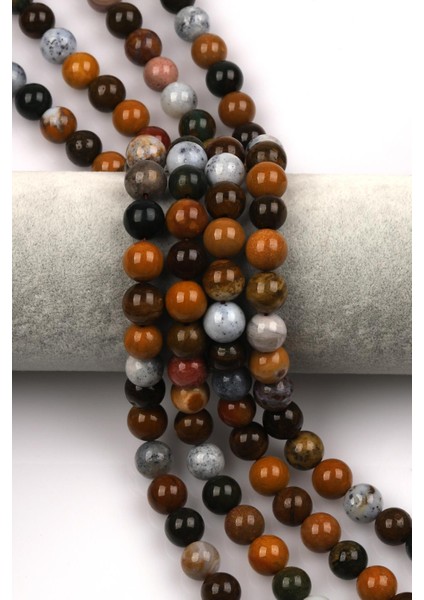 Ocean Jasper Doğal Taş Dizi 10 mm Küre Kesim
