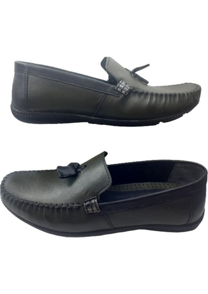 Haki Erkek Loafer Şık Günlük Ayakkabı N036-10