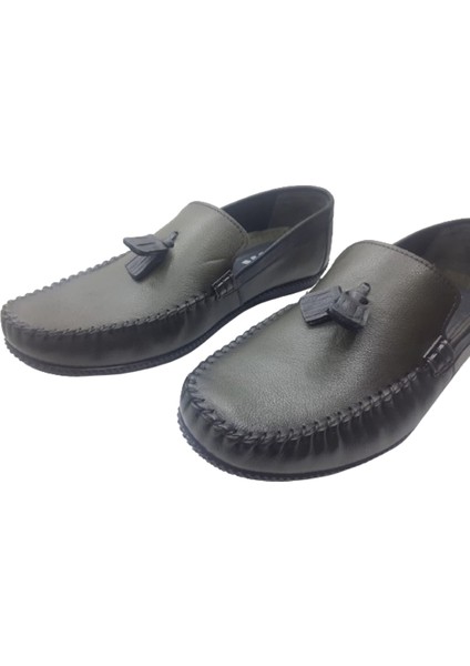 Haki Erkek Loafer Şık Günlük Ayakkabı N036-10