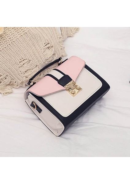 Kadın Çanta Mini Çanta Kadın Sling Kadın Moda Hit Renk Omuz Messenger Satchel Tote Crossbody Çanta Pembe (Yurt Dışından) modelleri