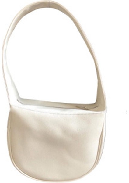 Bayanlar Moda Rahat Çanta Omuz Messenger Çanta Kadın Büyük Kapasiteli Çanta Geniş Omuz Askısı Çanta Beyaz (Yurt Dışından)