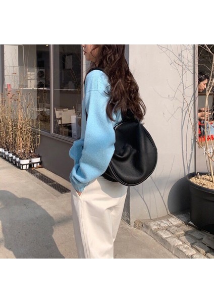 Bayanlar Moda Rahat Çanta Omuz Messenger Çanta Kadın Büyük Kapasiteli Çanta Geniş Omuz Askısı Çanta Beyaz (Yurt Dışından) modelleri