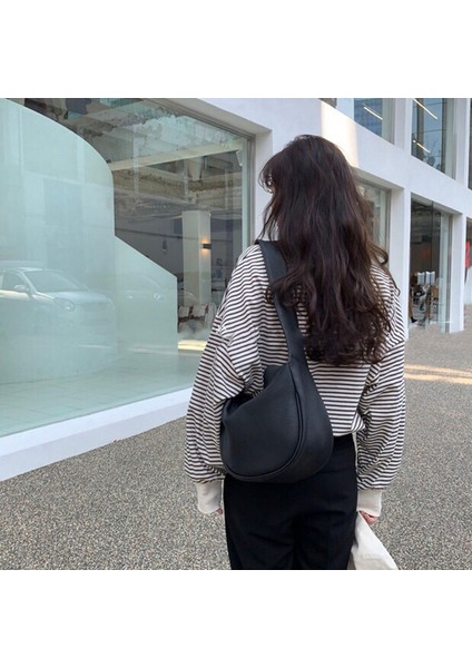 Bayanlar Moda Rahat Çanta Omuz Messenger Çanta Kadın Büyük Kapasiteli Çanta Geniş Omuz Askısı Çanta Beyaz (Yurt Dışından) fırsatları