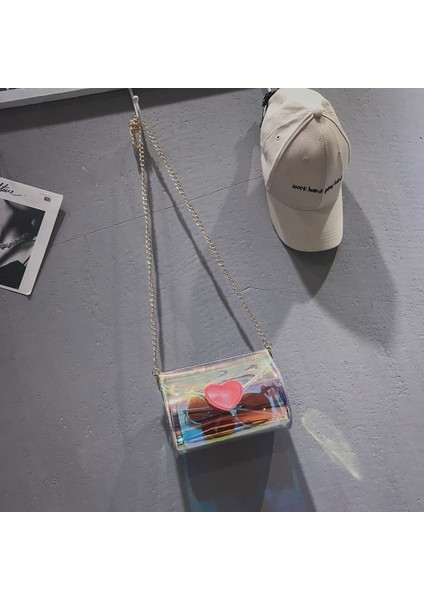 Kadın Zincir Omuz Askısı Çanta Çanta Crossbody Çanta Şeffaf Şeffaf (Yurt Dışından) fırsatları
