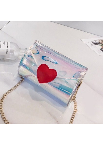 Kadın Zincir Omuz Askısı Çanta Çanta Crossbody Çanta Şeffaf Şeffaf (Yurt Dışından) indirimleri