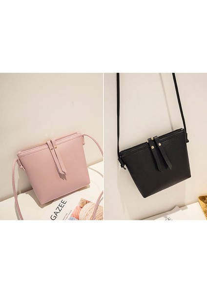 Moda Kadın Omuzdan Askili Çanta Pu Deri Kadın Çanta Katı Tote Çanta Crossbody Çanta Deri Kadın Askılı Çanta (Siyah) (Yurt Dışından) modelleri