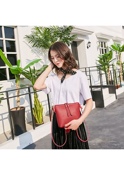 Moda Kadın Omuzdan Askili Çanta Pu Deri Kadın Çanta Katı Tote Çanta Crossbody Çanta Deri Kadın Askılı Çanta (Siyah) (Yurt Dışından) fırsatları