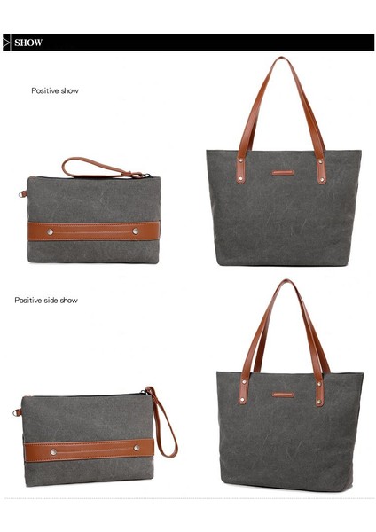 Küçük Çanta ile Kadın Taşınabilir Kanvas Omuz Çantası Çanta (Gri) (Yurt Dışından) fiyatları