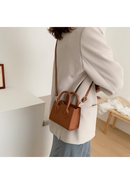 Kore Tarzı Kadın Çantası Mini Tek Omuz Messenger Tüm Maç Batı Tarzı Küçük Kare Çanta (Siyah) (Yurt Dışından)