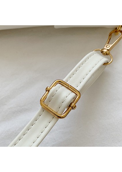Rahat Pu Doku Fransız Kıvrımlar Koltuk Altı Çanta Kadın Basit Bulut Çanta Pratik Tek Omuz Messenger Çanta Debriyaj (Haki) (Yurt Dışından)