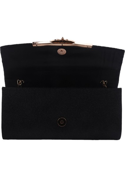 3x Kadın Akşam Çanta Parti Ziyafet Glitter Çanta Kadın Kızlar Için Düğün Manşonlar Çanta Zincir Omuz Çantası (Siyah) (Yurt Dışından) fiyatları