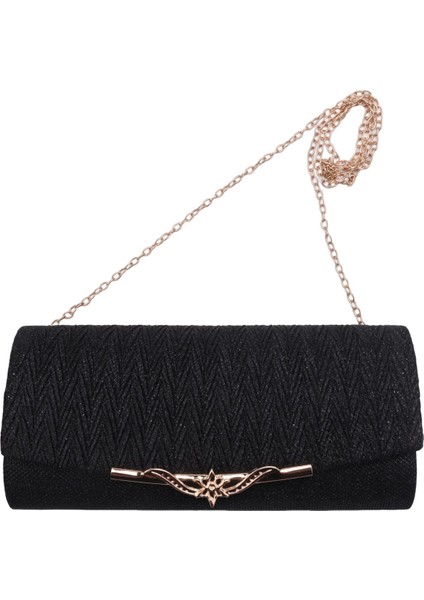 3x Kadın Akşam Çanta Parti Ziyafet Glitter Çanta Kadın Kızlar Için Düğün Manşonlar Çanta Zincir Omuz Çantası (Siyah) (Yurt Dışından) fırsatları