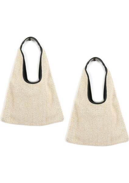 2x Kadın Omuz Çantaları Hasır Dokuma Hasır Çanta Tasarımcı Çanta Büyük Kapasiteli Tote Kadın Yaz Plaj Çanta Bej (Yurt Dışından) modelleri
