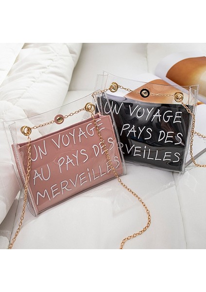 Moda Küçük Omuz Çantası Kadın Etter Küçük Crossbody Messenger Kova Çanta Tek Çanta Jöle Renk Zinciri Cep Telefonu Paket Siyah (Yurt Dışından) fırsatları