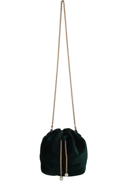 Kadın Zincir Sling Çanta Kova Tote Omuz Çantası Çanta Çanta(Yeşil) (Yurt Dışından)