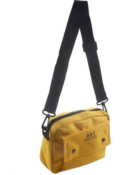 Dcy Vahşi Kanvas Çanta Öğrenci Rahat Messenger Çanta Geniş Bant Küçük Kare Çanta Sarı (Yurt Dışından)
