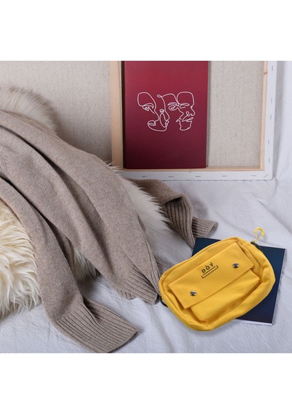 Dcy Vahşi Kanvas Çanta Öğrenci Rahat Messenger Çanta Geniş Bant Küçük Kare Çanta Sarı (Yurt Dışından) fiyatları