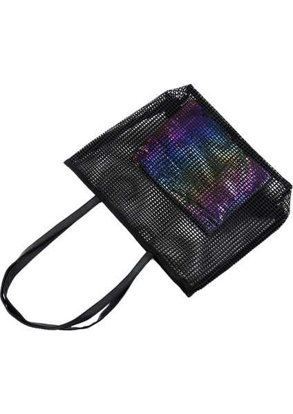 Çanta Kadın Yeni Kore Moda Örgü Anne Çantası Basit Vahşi Omuz Çantası Tote Çanta Renk (Yurt Dışından)