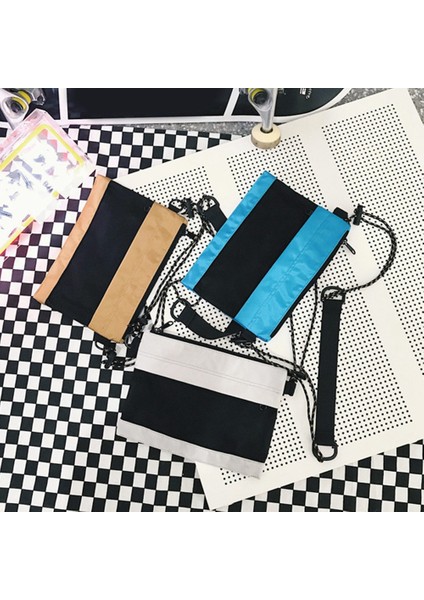 Erkek Omuz Çantası Tek Tek Omuz Çapraz Çanta Moda Trendi Çanta Açık Eğlence Hit Renk Bez Çanta Gri (Yurt Dışından)