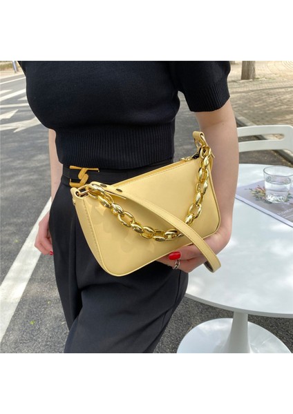 Moda Zincir Çanta, Messenger Çanta, Baharın Yeni Trendi, Omuz Çantası, Çapraz Kare Çanta(Siyah) (Yurt Dışından) modelleri