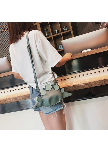 Karikatür Çanta Flap 3D Komik Hayvan Messenger Çanta Panelli Omuz Crossbody Çanta Kız Hediye (Gri Mavi) (Yurt Dışından) indirimleri