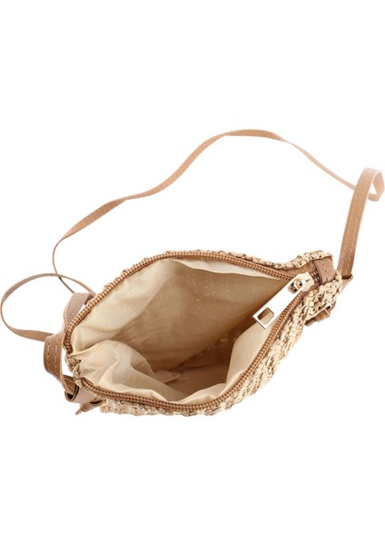 Saman Örgü Küçük Kare Çantalar Tek Omuz Eğimli Çapraz Çanta Çanta Para Çantaları Günlük Tatil Plaj Çantası - Koyu Kahverengi (Yurt Dışından) fiyatları