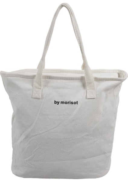 By Morısot Vahşi Büyük Kapasiteli Mektup Fermuarlı Kanvas Çanta Son Derece Basit Omuz Çantası Rahat Tote Çanta (Yurt Dışından)