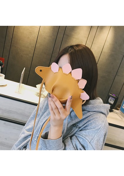 Kadın Çantası Karikatür Çanta Çocuk Bebek Çantaları Bayan Flap 3D Komik Seyahat Hayvan Omuz Crossbody Çanta (Sarı) (Yurt Dışından) modelleri