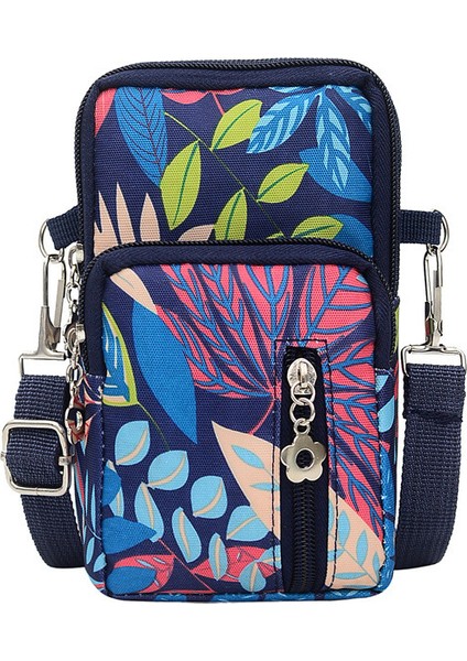 Kadın Mini Crossbody Çanta Çapraz Omuz Cep Telefonu Çantası Spor Açık Bayan Kol Çantası Eğlence Naylon Çanta 9X6X17 cm (Yurt Dışından)