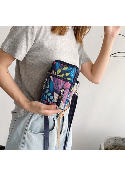 Kadın Mini Crossbody Çanta Çapraz Omuz Cep Telefonu Çantası Spor Açık Bayan Kol Çantası Eğlence Naylon Çanta 9X6X17 cm (Yurt Dışından) fiyatları